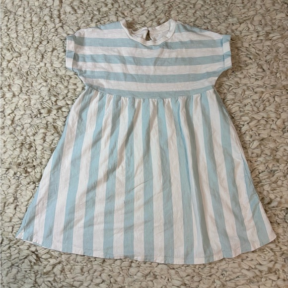 Other - Girls Little Co. by Lauren Conrad White Blue Striped Casual Dress Size 6